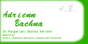 adrienn bachna business card